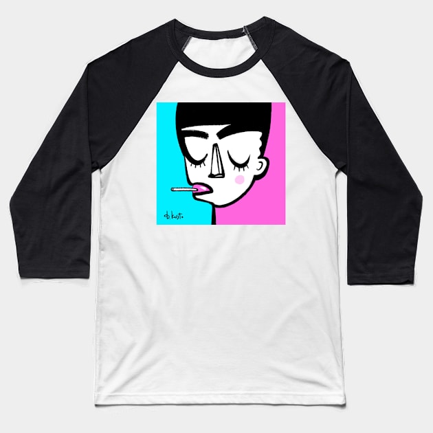 Face Baseball T-Shirt by Daria Kusto